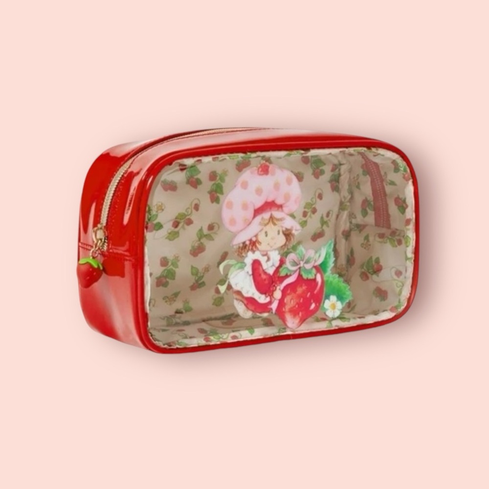 Strawberry Shortcake Cosmetic Makeup Beauty Transparent Square Bag